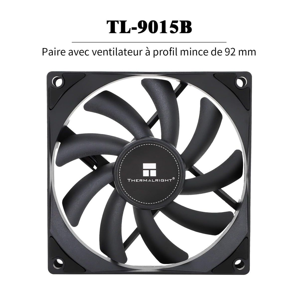 Thermalright TR AXP90-X47 CPU-luftkylare med låg profil, svart CPU-kylare med 90 mm PWM rak fläkt, 4 värmerör, höjd 47 mm, för AMD AM4 AM5/Intel LGA 1700/115X/1851