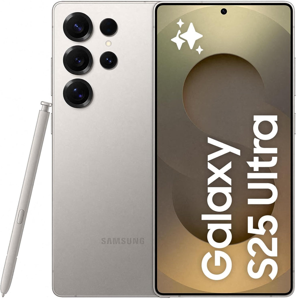 Samsung Galaxy S25 Ultra AI Smartphone med Galaxy AI, inget kontrakt, mobiltelefon med Android, 12 GB RAM, 256 GB minne, 200 MP-kamera, titan svart