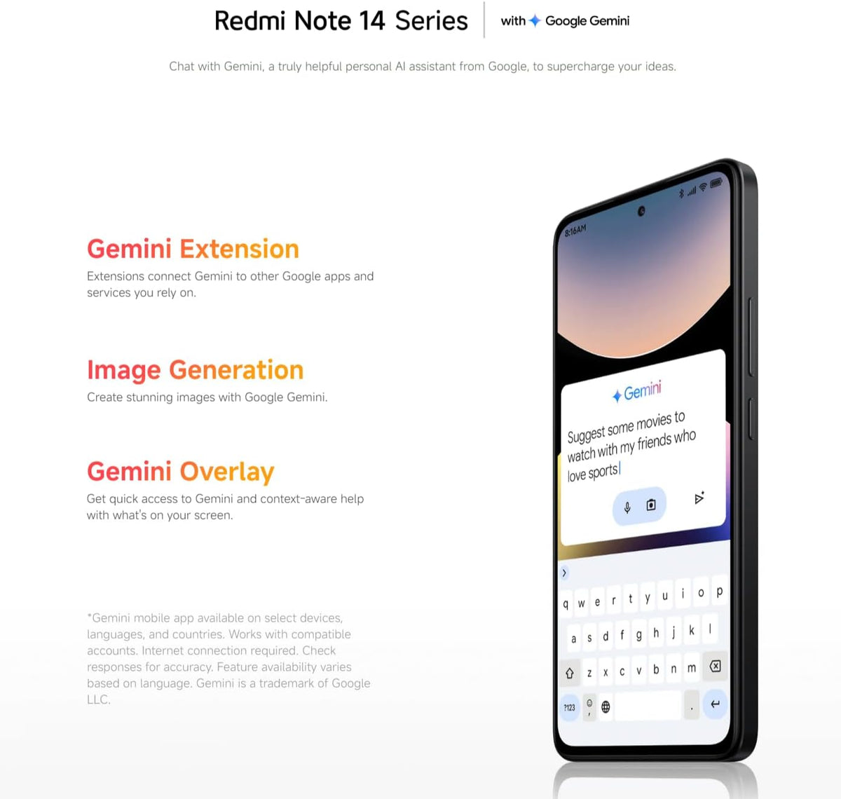 Xiaomi Redmi Note 14 5G Smartphone, 8+256 GB, lila, 108 MP AI-kamerasystem, 5 500 mAh batteri, 120 Hz ögonvårdsdisplay, AI-funktioner (laddare ingår inte)