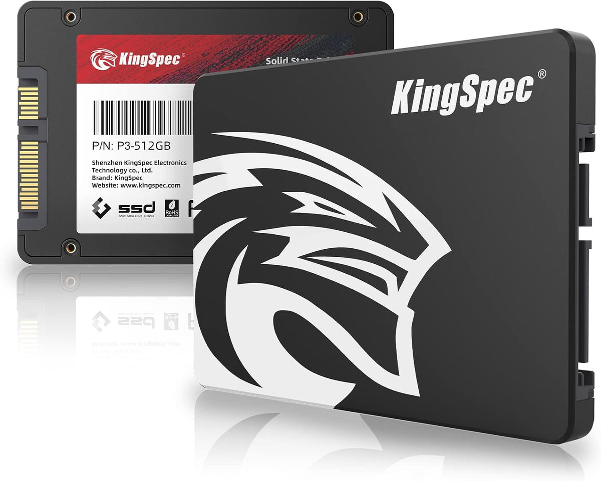 KingSpec 256GB 2,5" SATA SSD Hårddisk Intern SATA 3 Intern SSD 3D NAND Flash, kompatibel med stationär dator/bärbar dator