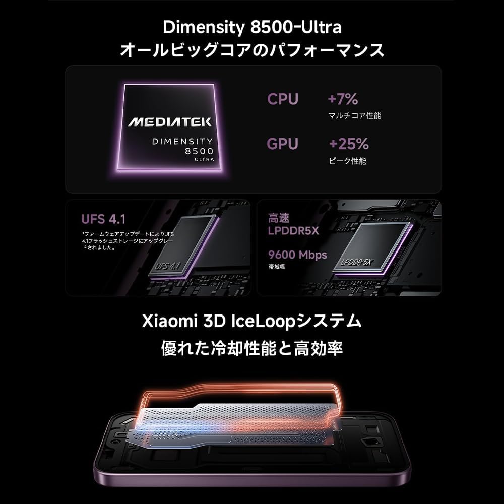 XIAOMI 17T Smartphone 12+256GB svart 16,74 cm 120Hz skärm