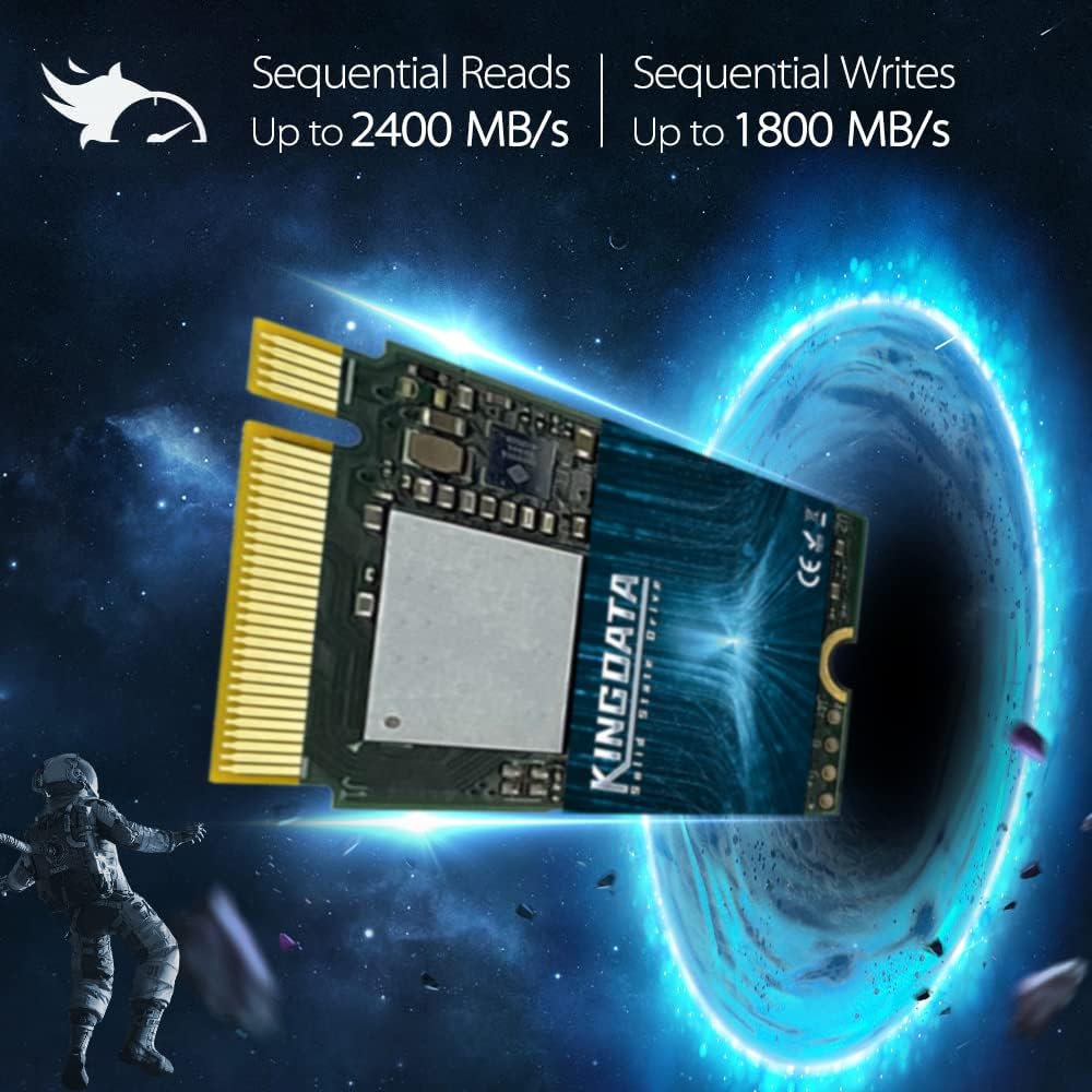 SSD M.2 2280 128GB KINGDATA Ngff SATA III 6Gb/s Högpresterande intern hårddisk för stationär bärbar dator (128GB, M.2 2280)