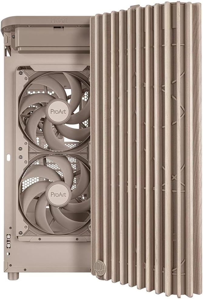 ASUS ProArt PA401 Wood Edition Beige - ATX PC-fodral med nätpanel