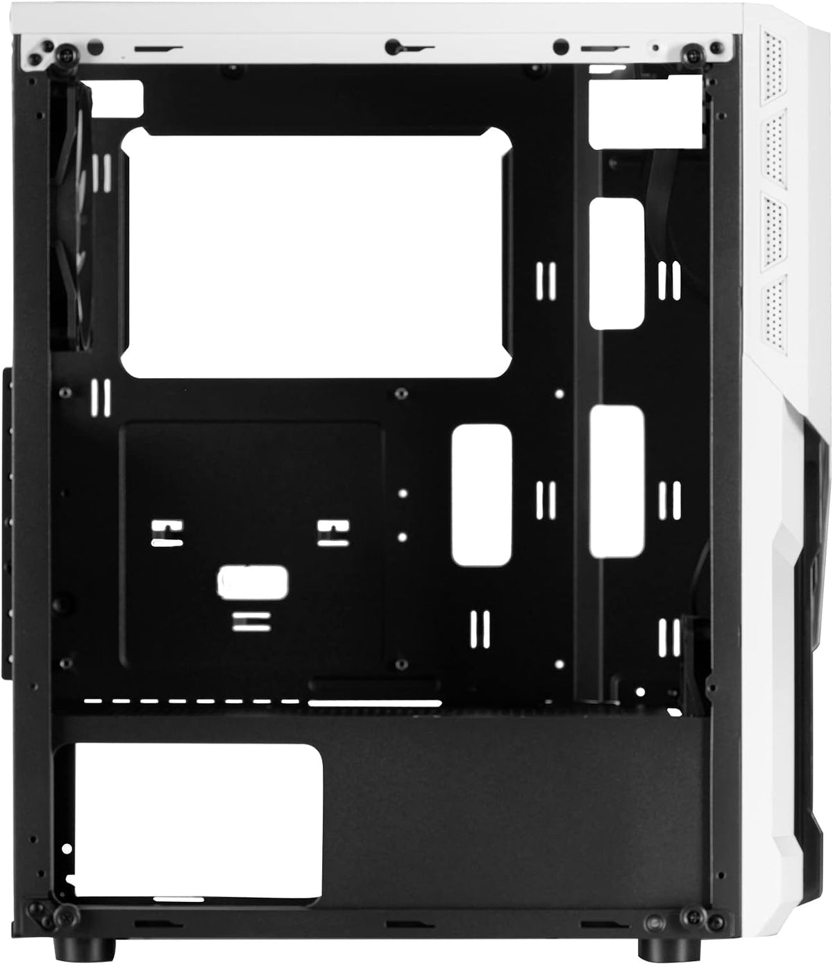 Mars Gaming MC-S1 svart, kompakt Micro-ATX Gaming PC-hölje, ARGB belysning 12 lägen, FRGB-fläkt, Full Side Window, MCS1