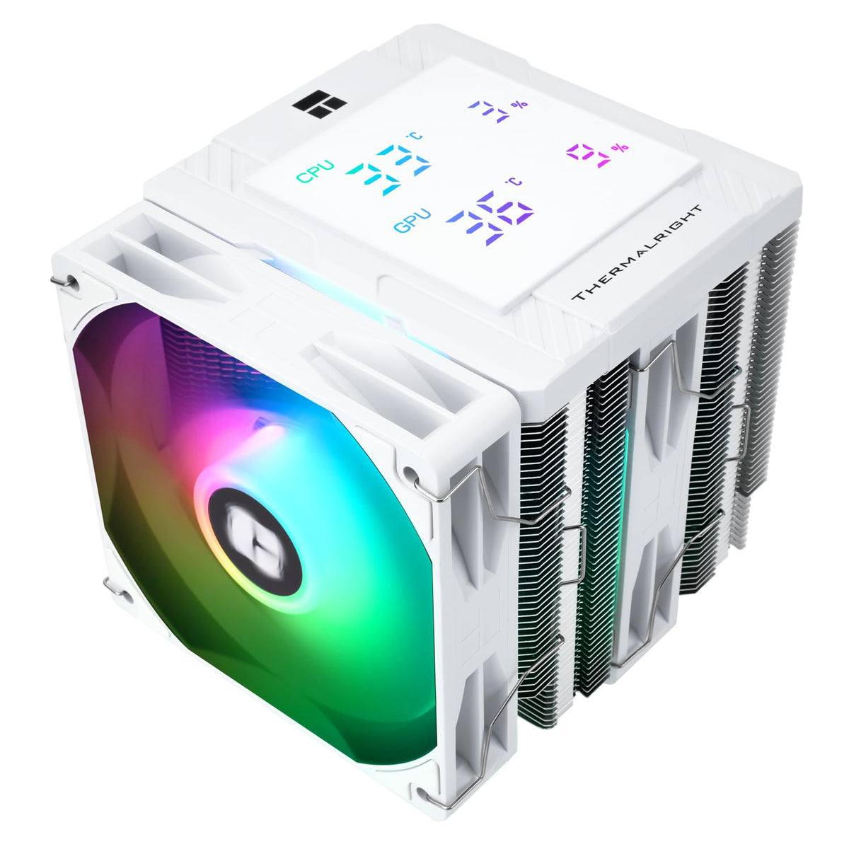 Thermalright Peerless Assassin 120 digital ARGB svart CPU-kylare, kylning med dubbla dörrar och dubbla fläktar, CPU-luftkylare, digital skärmskydd, för AM4/AM5, Intel LGA1851/1700/115X/1200