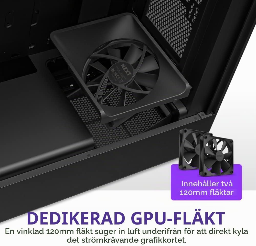 NZXT H5 Flow RGB - Kompakt Mid-Tower ATX PC-chassi - Svart