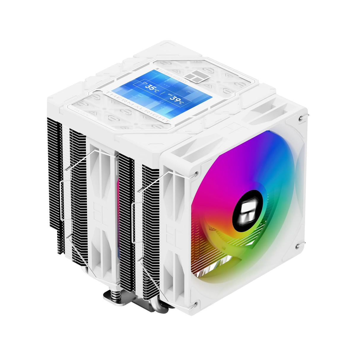 Thermalright Peerless Assassin 120 Vision ARGB svart CPU-kylare, PC-kylning med 6 värmerör, 2,8-tums magnetisk skärm (320 x 240 upplösning), för AMD AM4/AM5 och Intel LGA1700/1851