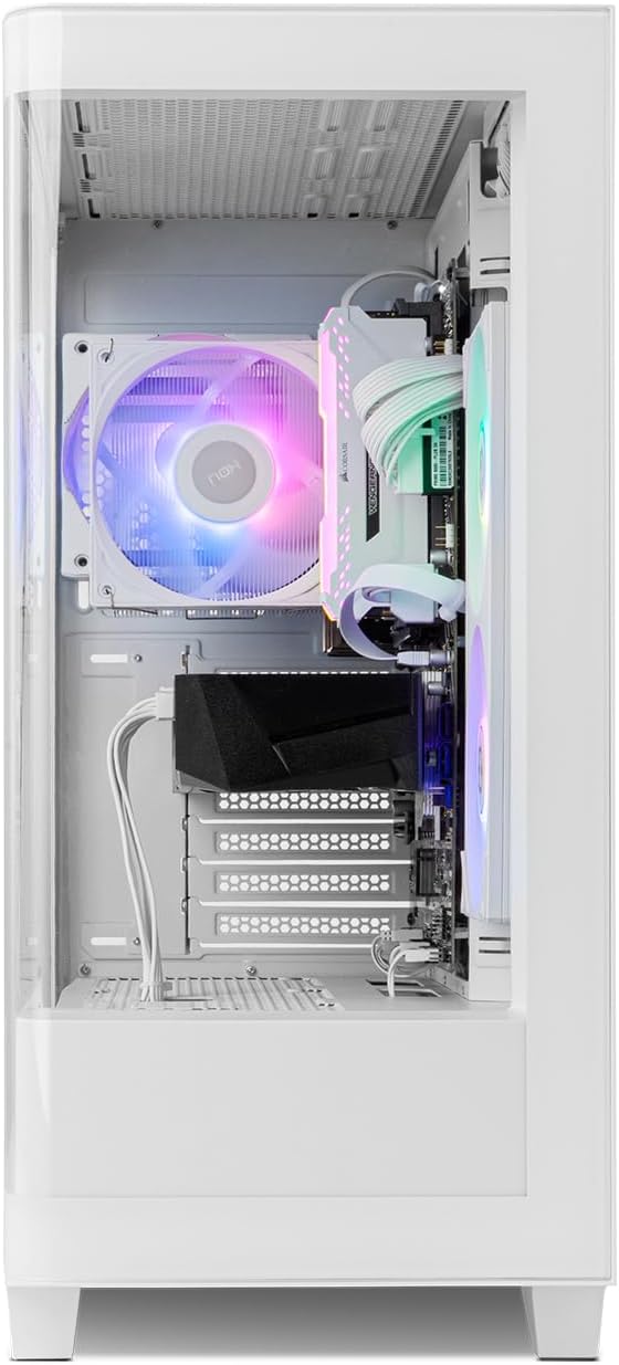 NOX XTREME PRODUCTS Hummer Galaxy - Datorchassi, Ramlöst Härdat Glas, 4x 120mm PWM Fläktar, Plats för 10 Fläktar, USB-C och USB 3.0, ARGB Hub Controller, ATX/M-ATX/ITX, Svart