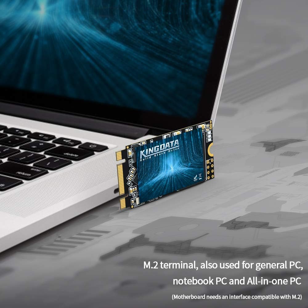 SSD M.2 2280 128GB KINGDATA Ngff SATA III 6Gb/s Högpresterande intern hårddisk för stationär bärbar dator (128GB, M.2 2280)
