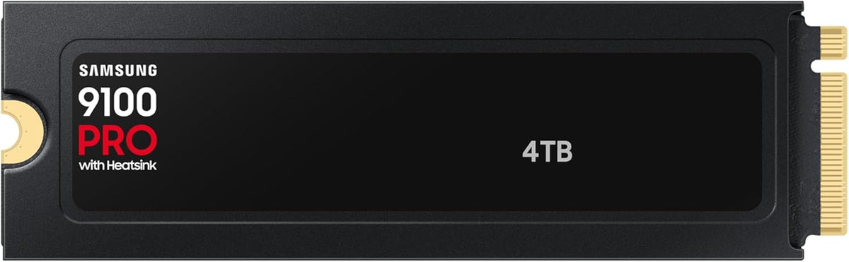 Samsung 9100 PRO Heatsink NVMe M.2 SSD, 1 TB, svart, MZ-VAP1T0CW