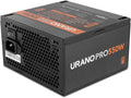 NOX URANO PRO 550W Bronze - Nätaggregat 550W, 80 PLUS Bronze-certifierad, ATX MB, SATA, EPS, PCIE, 12V, Molex, 120mm PWN-fläkt, automatisk spänning (100-240V), svart.