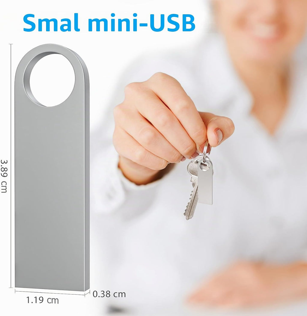 USB-minne 8 GB 10 stycken, ABLAZE mini minne minne vattentät 8 GB USB-sticks metall 10-pack för bärbar dator, dator, TV, bil