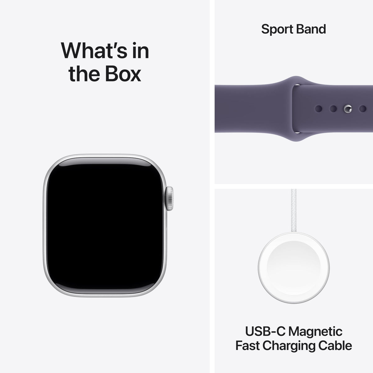 Apple Watch Series 11 [GPS 46mm] Smartwatch with Silver Aluminum Case with Purple Fog Sport Band - M/L. Sleep Score, Fitness Tracker, Health Monitoring, Always-On Display, Water Resistant