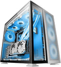Mars Gaming MC-NOVA, Custom XXL E-ATX Gaming Tower, flyg- och rymdfartsaluminium, helt dubbelfönster härdat glas, Dual Chamber Construction, USB-C