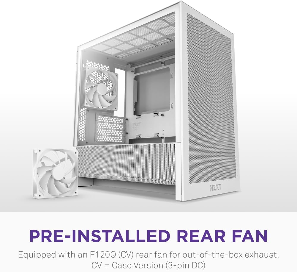 NZXT H3 Flow - Micro-ATX Airflow PC-chassi - Svart