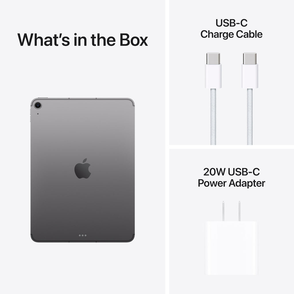 Apple iPad Air 11-inch (M4): Liquid Retina Display, 512GB, 12MP Front/Back Camera, Wi-Fi 7 with Apple N1, Touch ID, All-Day Battery Life — Space Gray