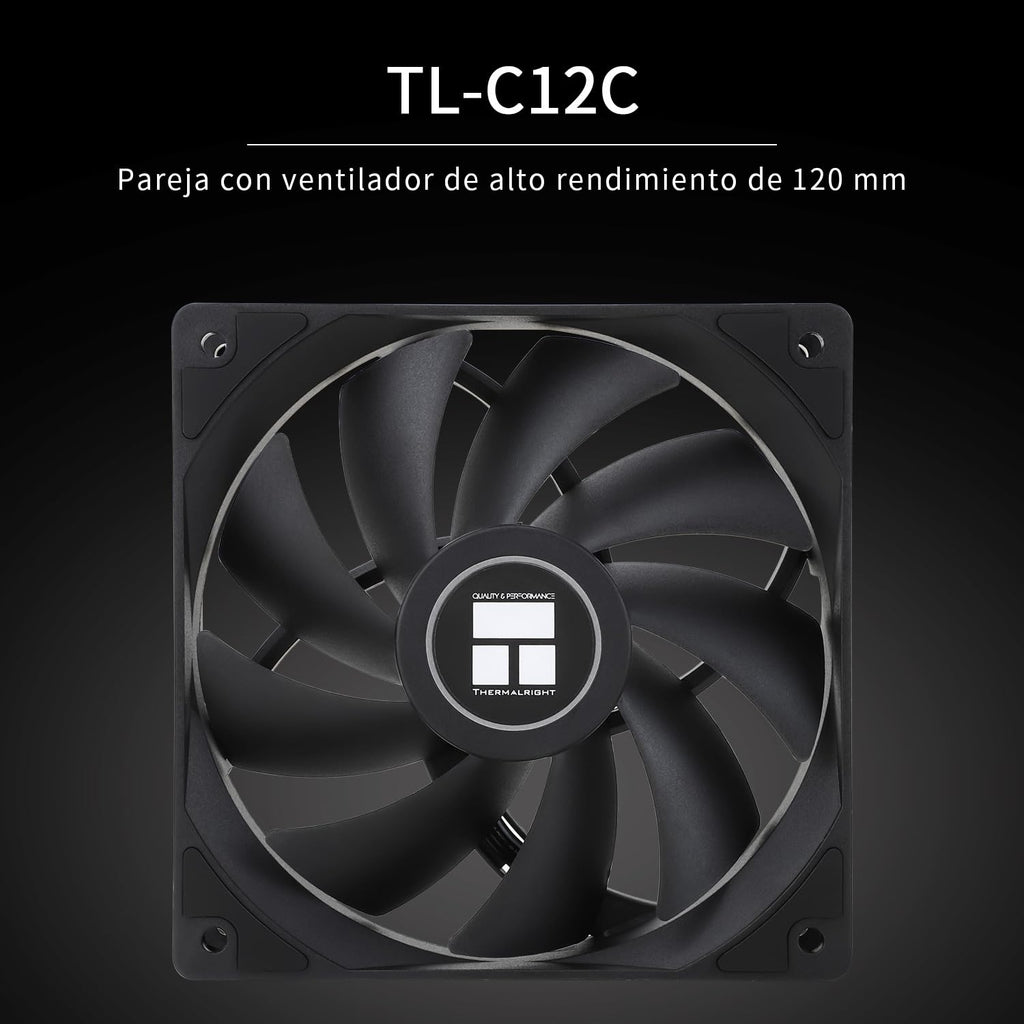 TR Peerless Assassin 120 SE svart, 6 värmerör, 2 x 155 mm, hög kylning PWM TL-C12C för AM4/AM5 och Intel LGA 1851/1700/1150/1151/1200 (svart, PA120SE)