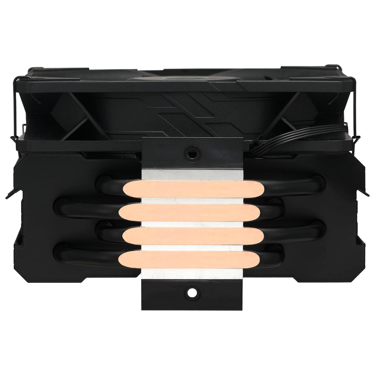 Cooler Master Hyper 212 Black CPU-Luftkylare - Aluminiumfinish, 4 Kontinuerliga Direktkontaktvärmerör, SickleFlow 120 Edge Fläkt, LGA1700 & AM5 Fäste - Svart