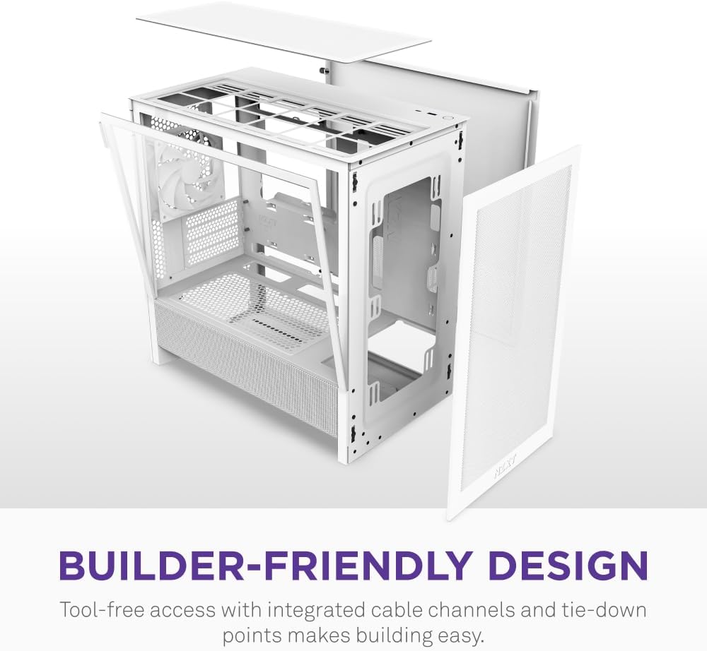 NZXT H3 Flow - Micro-ATX Airflow PC-chassi - Svart