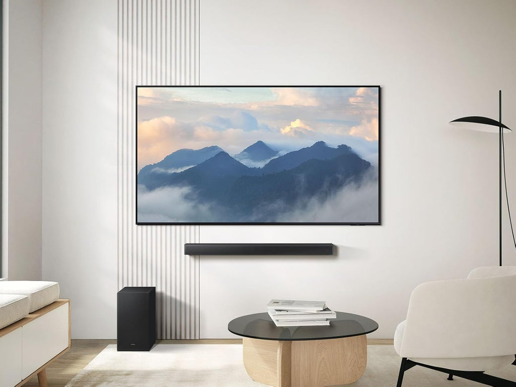 Samsung B-Series Soundbar HW-B550F 2.1 ch DTS Virtual:X Soundbar with Subwoofer (2025 Model) Voice Enhance Mode, Bass Boost, Adaptive Sound
