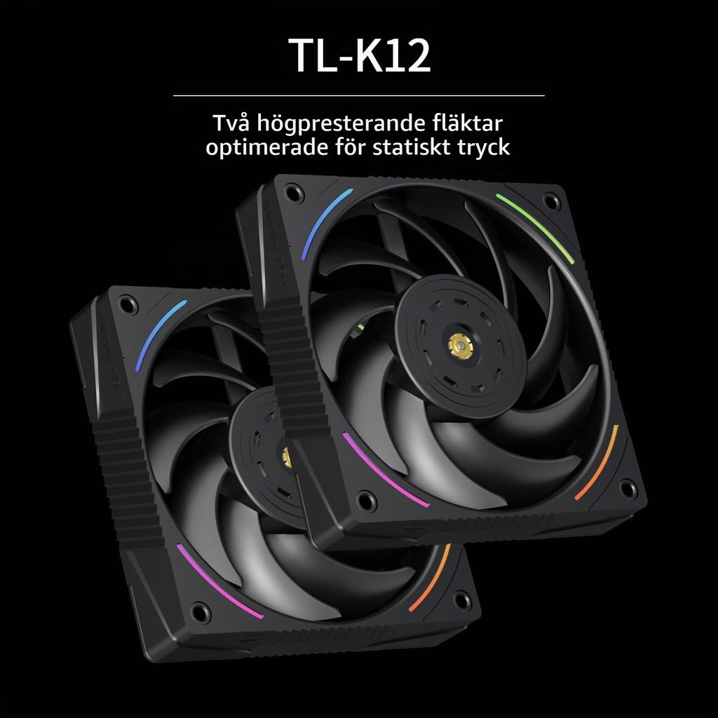 Thermalright Peerless Assassin 120 VISION MAX ARGB Black CPU-kylare, PC-kylare med 6 värmerör, 5-tums magnetisk display, 480 x 854 upplösning, för AM4/AM5 Intel LGA1700/1851