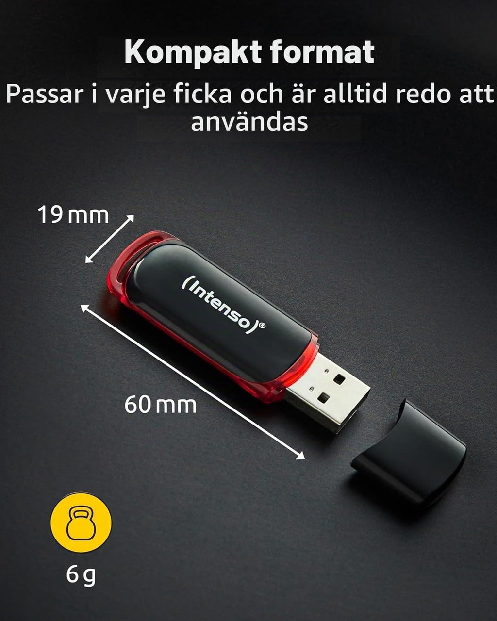 Intenso Business Line - Flash Drive 16 GB - USB 2.0, Black/Red