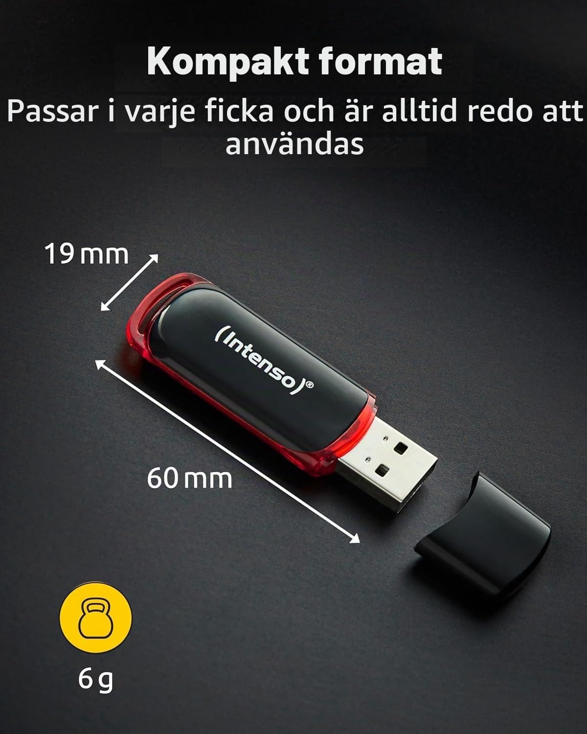 Intenso Business Line - Flash Drive 16 GB - USB 2.0, Black/Red