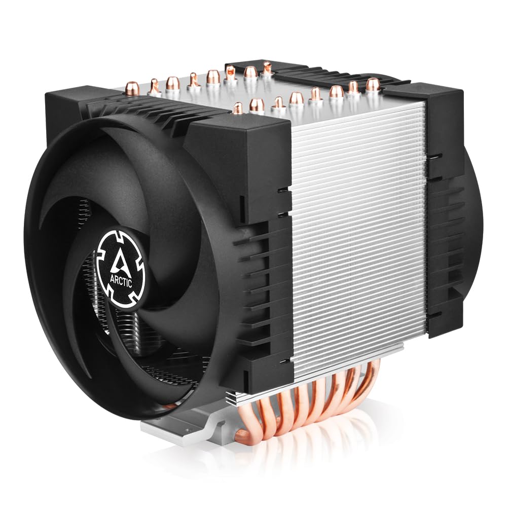 ARCTIC Freezer 4U-M (Rev. 2) för AMD: SP6, sTR5, SP3, TR4, sTRX4, sWRX8 & Intel: LGA4189, LGA4710, LGA4677, 4U & UP, CPU-kylare för server, 2 x 120 mm fläktar, 400-2300 rpm, Rackkylfläkt, Serverfläkt
