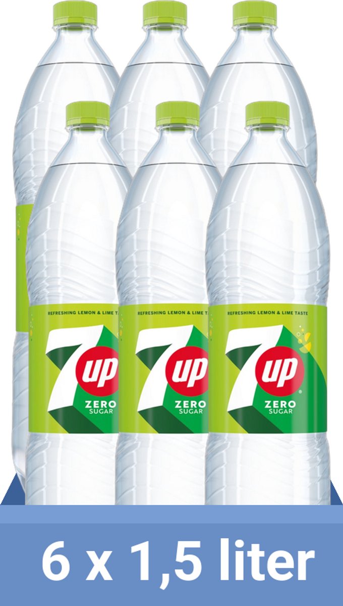 7UP - zero sugar - 6 x 1,5 liter - voordeelverpakking-0