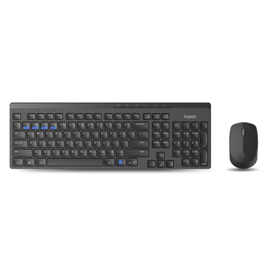 Rapoo keyboard combo mm black 8100m-0