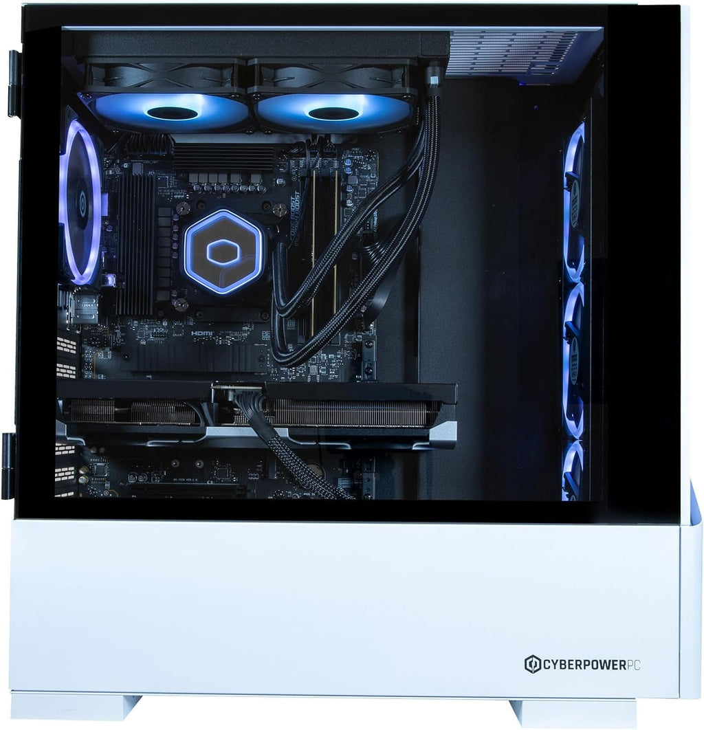 CYBERPOWERPC Luxe Gaming PC - AMD Ryzen 7 9800X3D, Nvidia RTX 5070 12GB, 32GB RAM, 1TB NVMe SSD, 650W 80+ PSU, Wi-Fi, Refrigeración a Liquido CPU, Windows 11, V100R RGB