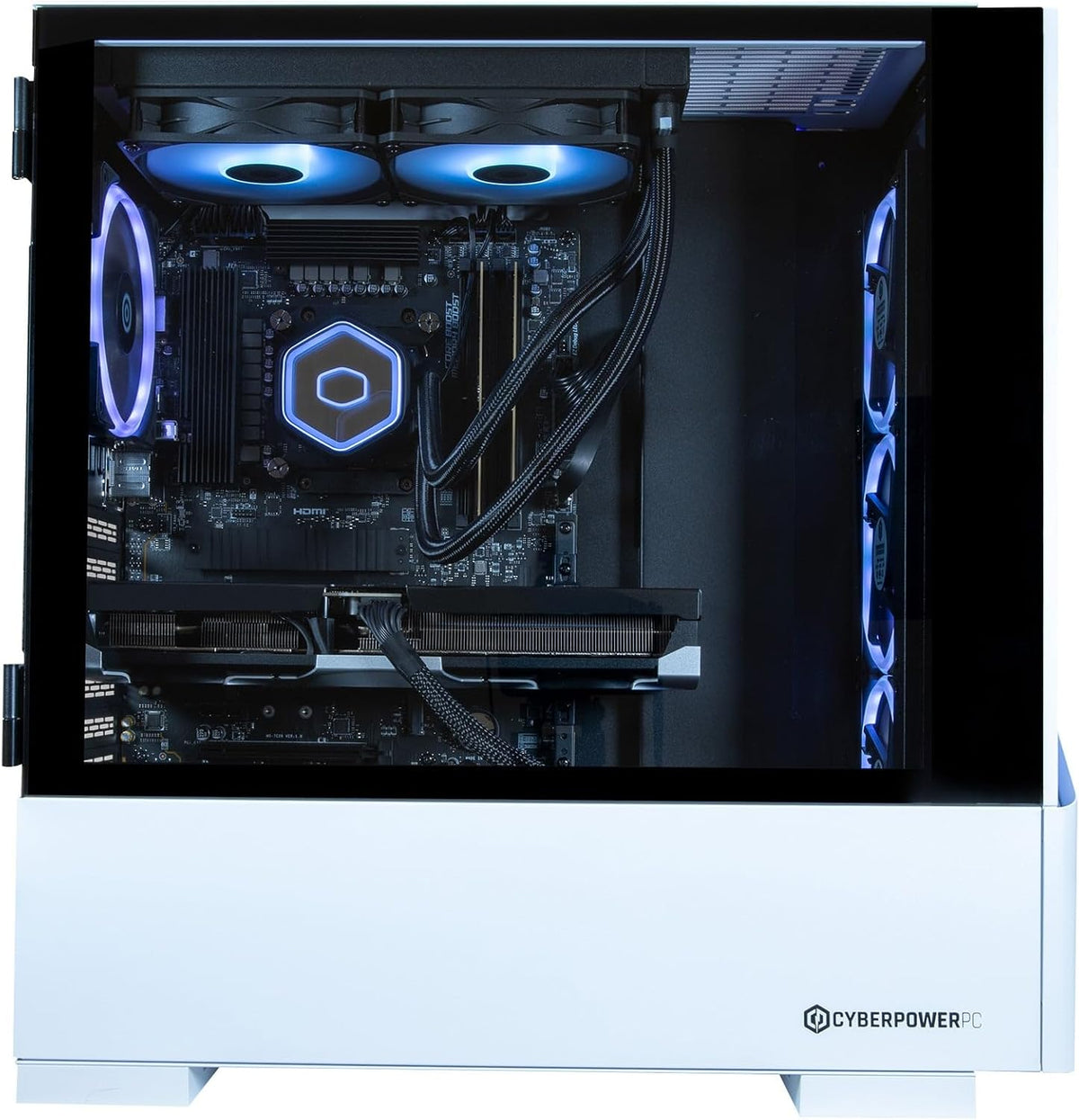 CYBERPOWERPC Luxe Gaming PC - AMD Ryzen 7 9800X3D, Nvidia RTX 5070 12GB, 32GB RAM, 1TB NVMe SSD, 650W 80+ PSU, Wi-Fi, Refrigeración a Liquido CPU, Windows 11, V100R RGB