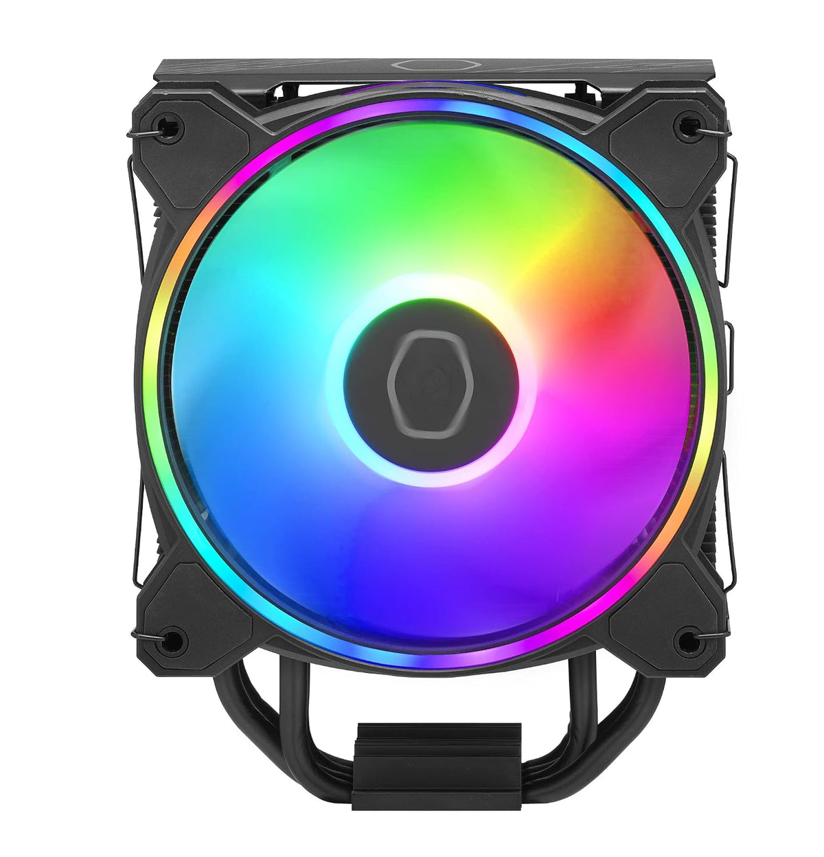 Cooler Master Hyper 212 Black CPU-Luftkylare - Aluminiumfinish, 4 Kontinuerliga Direktkontaktvärmerör, SickleFlow 120 Edge Fläkt, LGA1700 & AM5 Fäste - Svart