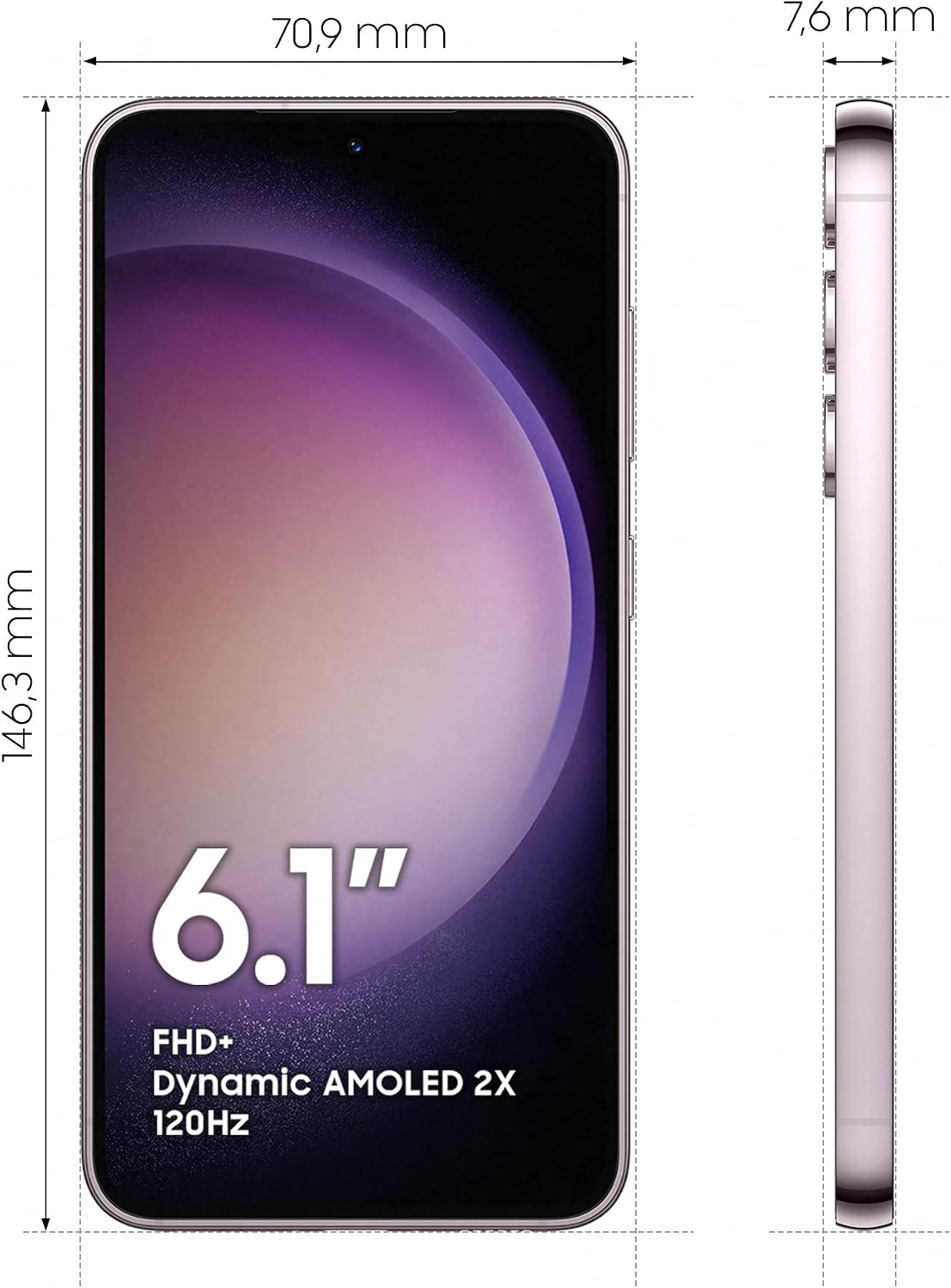 Samsung Galaxy S23 Android smartphone, 128 GB, 3 900 mAh batteri, smartphone utan kontrakt grön