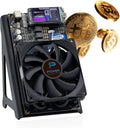 NerdQaxe++ Silent Bitcoin Miner – 4,8 TH/s @ 72 W | 4 × BM1370 chips | låg bruskylning | 2,4 G Wi-Fi & LAN | AxeOS Open-SSource | inkl. strömförsörjning och metallstativ