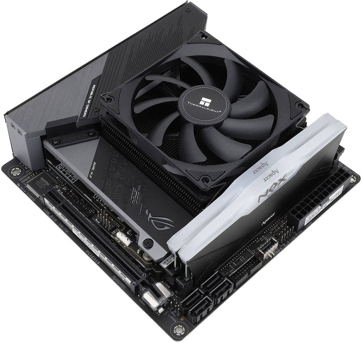Thermalright TR AXP90-X47 CPU-luftkylare med låg profil, svart CPU-kylare med 90 mm PWM rak fläkt, 4 värmerör, höjd 47 mm, för AMD AM4 AM5/Intel LGA 1700/115X/1851