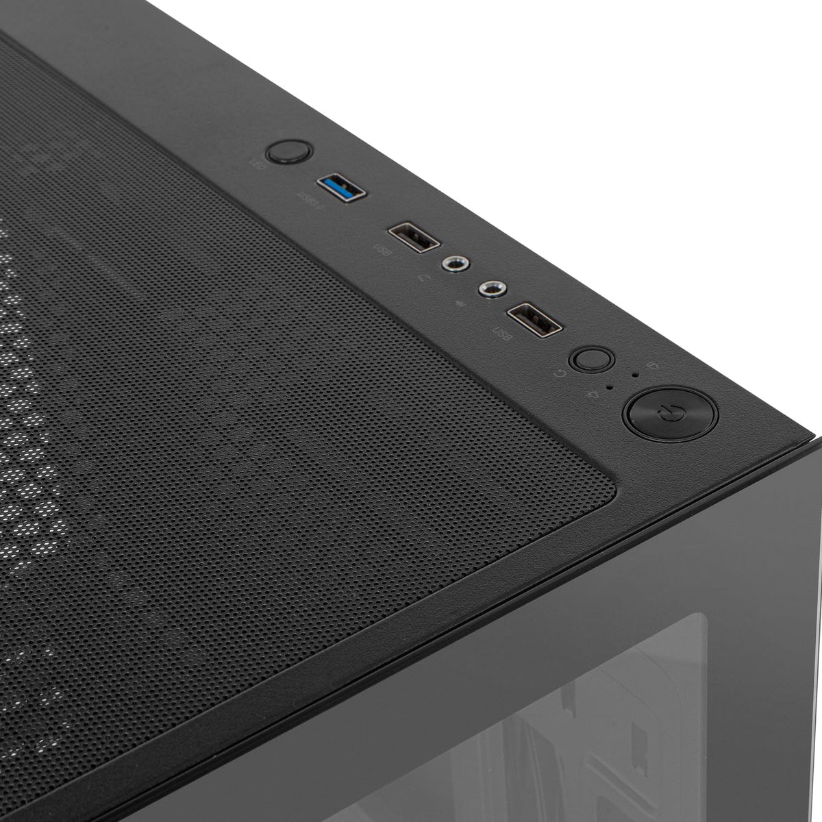 NOX XTREME PRODUCTS Hummer Galaxy - Datorchassi, Ramlöst Härdat Glas, 4x 120mm PWM Fläktar, Plats för 10 Fläktar, USB-C och USB 3.0, ARGB Hub Controller, ATX/M-ATX/ITX, Svart