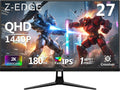 Z-Edge Gaming Datorskärm 27" 2K, Fast IPS, 180Hz/165Hz, 2560x1440, 94% DCI-P3, 1ms, FreeSync, 1,07M, Gaming Skärm Ultratunn Ram, Justerbar Lutning, 2×HDMI (144Hz), 2×DP1.4 (180Hz), VESA