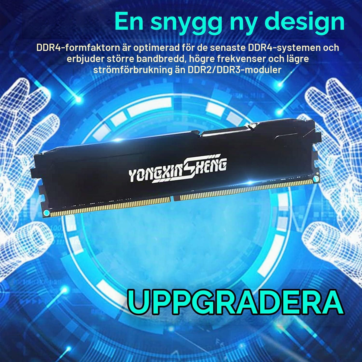 DDR4 2666 MHz 8 GB skrivbord RAM PC4-21300 UDIMM icke-ECC obuffrad 1,2 V 288-stifts CL19 PC datorminne uppgraderingsmodul kit (svart)