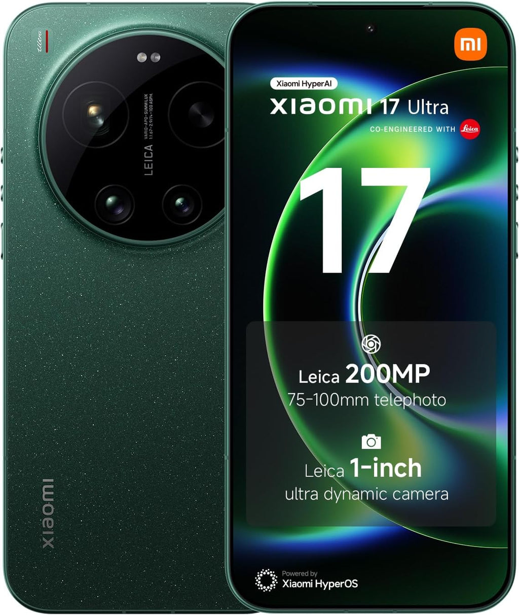XIAOMI 17, Smartphone 12+512 GB, Leica Summilux optisk lins, 6330 mAh (typ) batteri, HyperAI, svart, tillverkargaranti 2 år + 1 år extra, laddare ingår inte