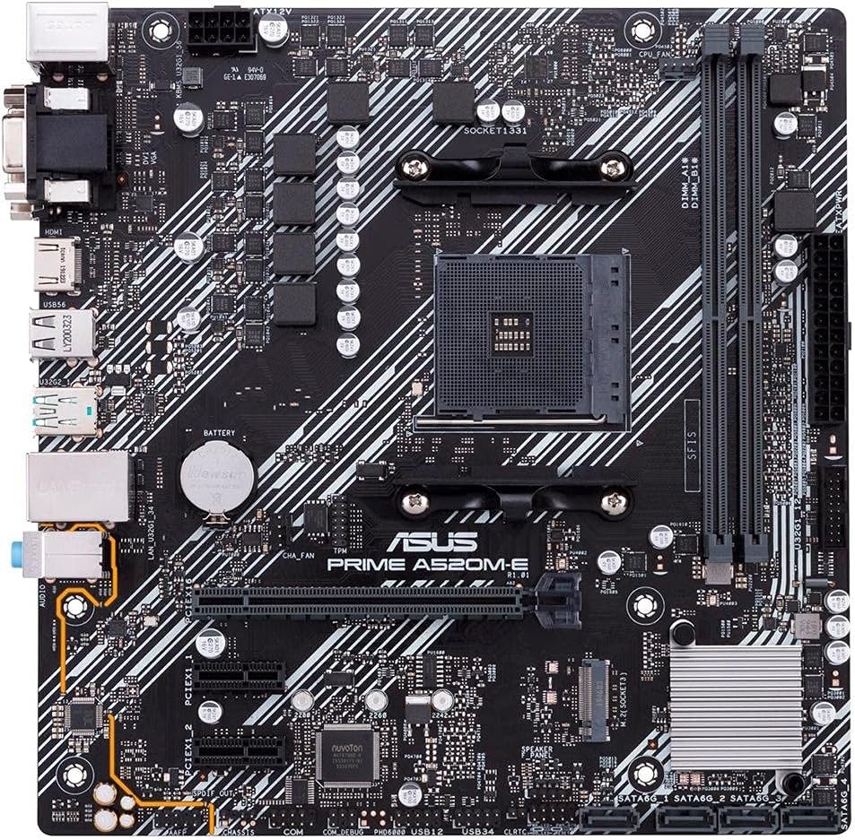 ASUS PRIME B550M-A WiFi II MicroATX moderkort, AMD B550, Socket AM4, DDR4, PCI 4.0, Realtek 1GB LAN, WiFi 6 (802.11ax), 2xM.2, 4xSATA 6GB/s, 2xUSB 3.2 Gen 2, Stöd för Aura Sync RGB, Svart