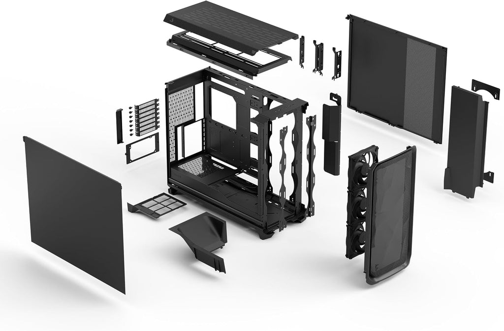 Fractal Design Meshify 3 XL Vit Tempered Glass Klar Toning - Gamingdatorchassi – Meshfront – Tre Momentum 14-fläktar ingår – GPU-stöd upp till 512 mm längd – E-ATX/ATX/mATX-stöd