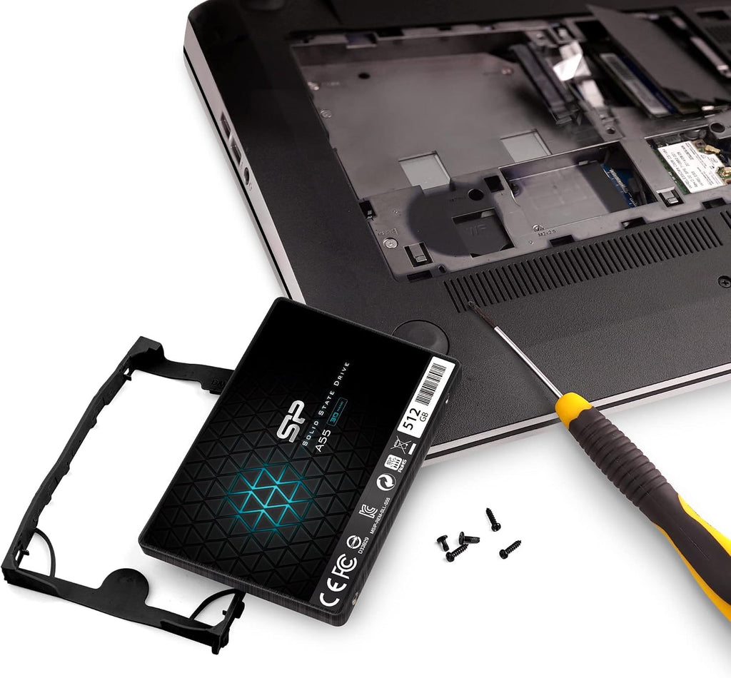 Silicon Power 256GB SSD 3D NAND A5X SLC Cache Performance Boost SATA III 2.5" Internal Solid State Drive SP256GBSS3A55S25AY