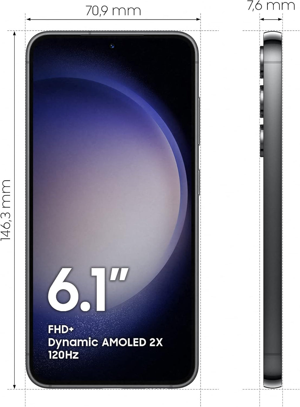 Samsung Galaxy S23 Android smartphone, 128 GB, 3 900 mAh batteri, smartphone utan kontrakt grön