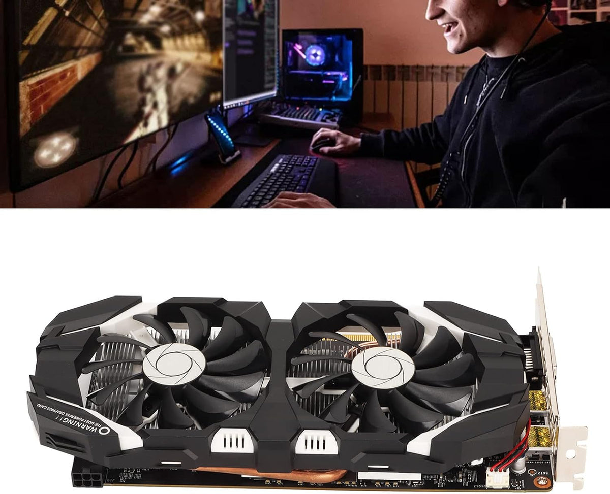 1060 GDDR5 Dual Fan Desktop PC Grafikkort 4K HDR 8008MHz för 1060 6GB, 1060 5GB, 1060 3GBGTX 1060 6GB, 1060 5GB, 1060 3GB.(6 GB)
