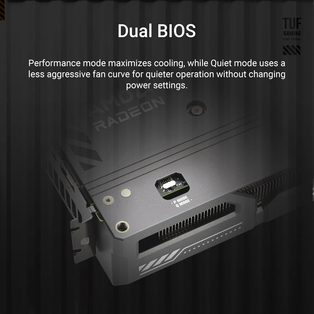 ASUS Dual Radeon RX9060XT 16G GDDR6 vitt spelgrafikkort (AMD Radeon RX9060XT, AMD RDNA 4 arkitektur, 2,5-slot design, DUAL BIOS, PCIe 5.0, 1x HMDI 2.1b, 2X DisplayPort 2.1a, vit)