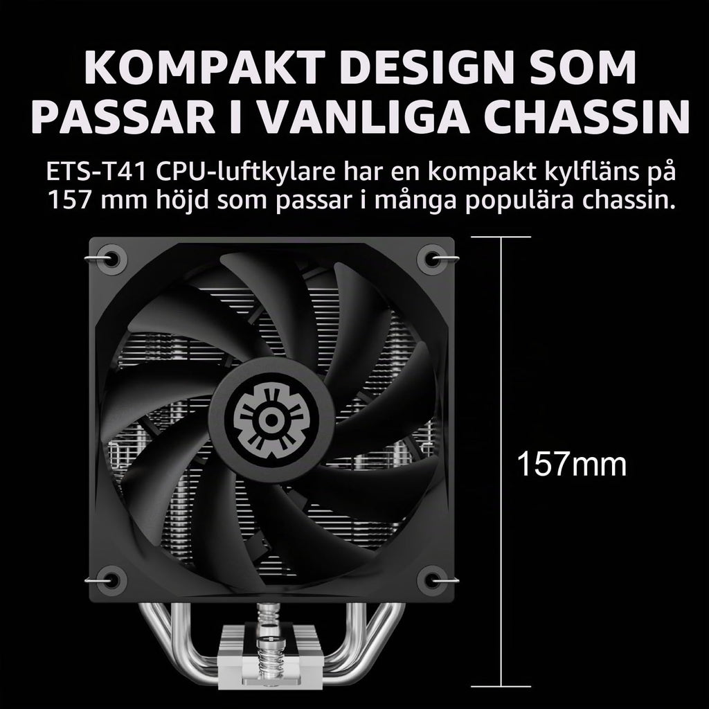 ENERMAX ETS-T41 CPU-kylare | 2 x 120 mm PWM-fläkt forward-omvänd bladdesign