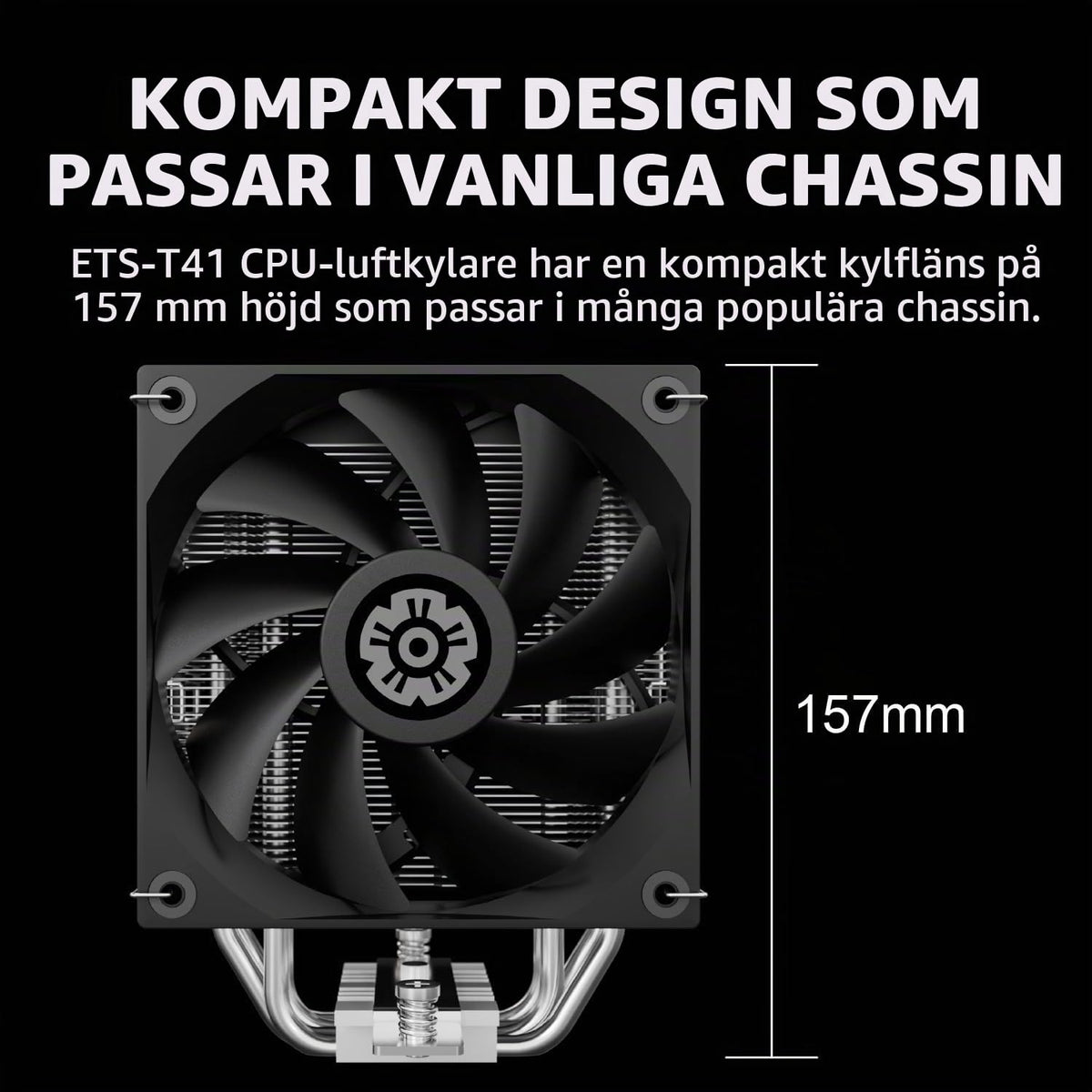 ENERMAX ETS-T41 CPU-kylare | 2 x 120 mm PWM-fläkt forward-omvänd bladdesign