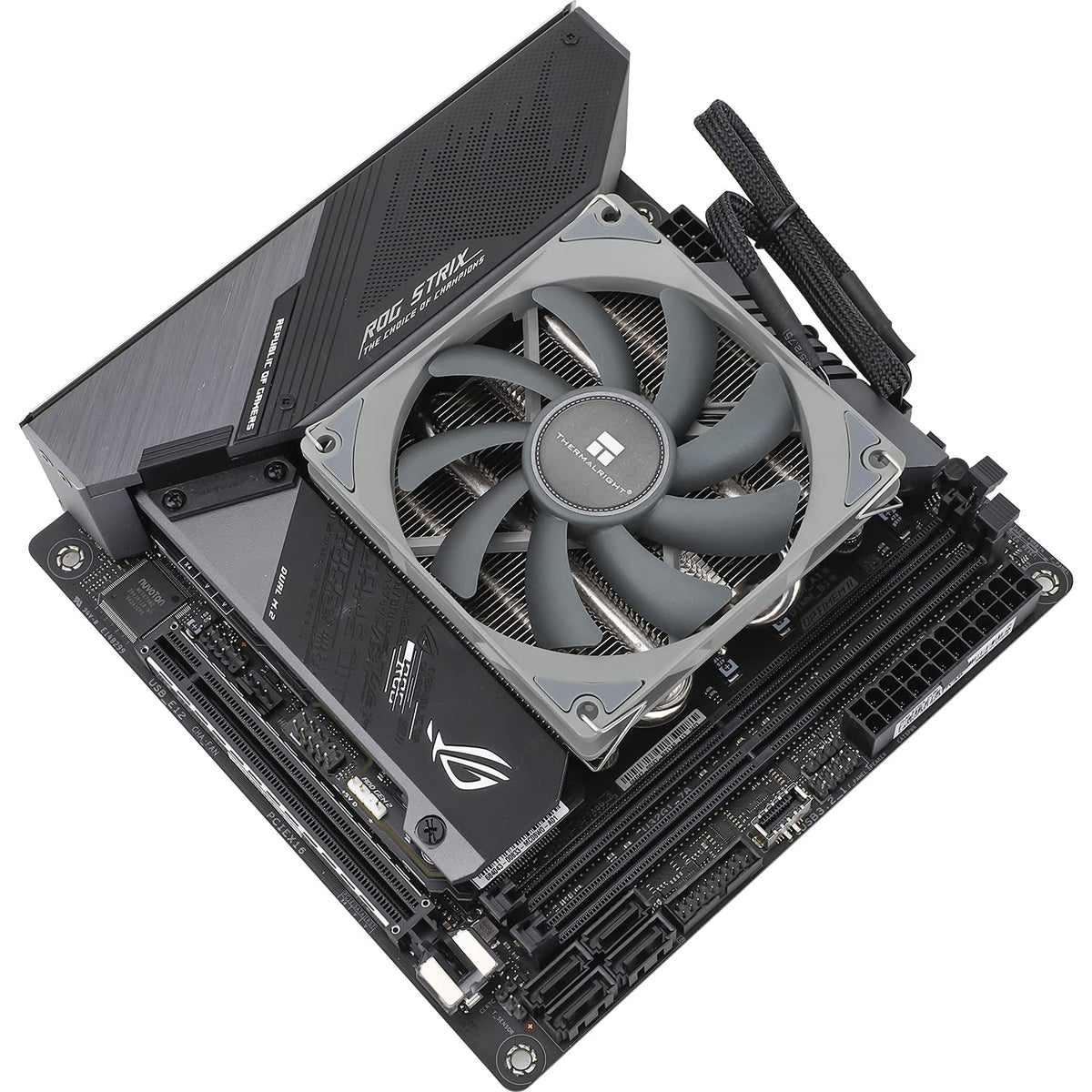 Thermalright TR AXP90-X47 CPU-luftkylare med låg profil, svart CPU-kylare med 90 mm PWM rak fläkt, 4 värmerör, höjd 47 mm, för AMD AM4 AM5/Intel LGA 1700/115X/1851