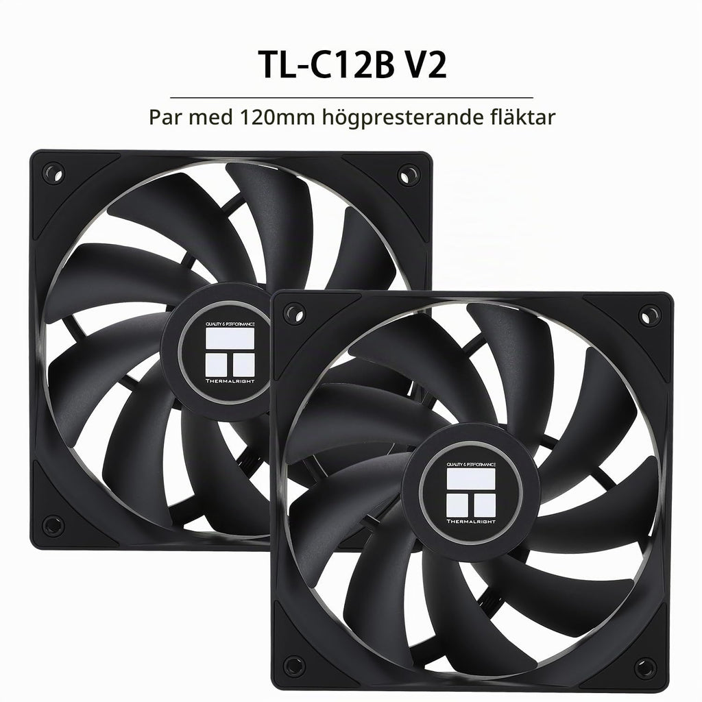 Thermalright Phantom SPIRIT120SE ARGB CPU-luftkylare, kylare med 7 värmerör, dubbla 120 mm TL-C12B-S V2 PWM-fläktar, AGHP 4.0 Tech., S-FDB-lager, för AMD AM4 AM5/Intel 1700/1150/1151/1200, stationär